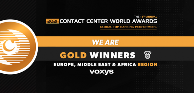 VOXYS побеждает в премии Contact Center World
