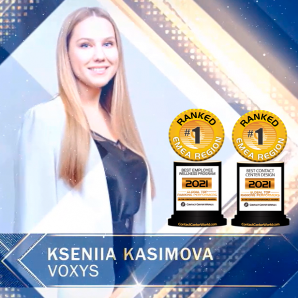 VOXYS побеждает в престижной премии Contact Center World 2021